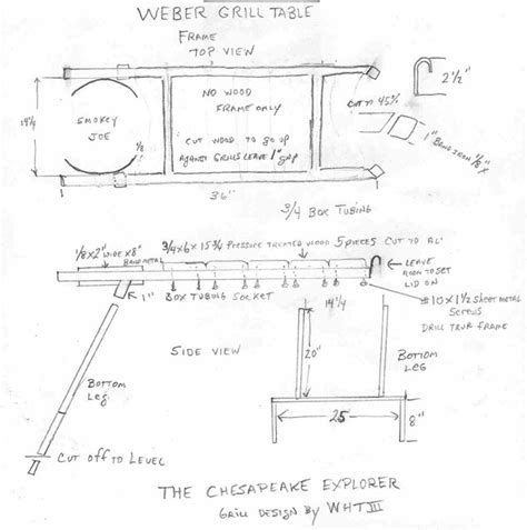 The philosophy of this table is that anyone can bake whatever he wants and for as long as he needs to make his food. Grill table plans ~ Adam kaela