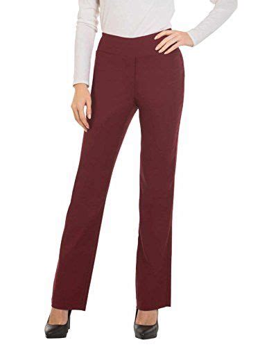 Red Hanger Bootcut Dress Pants For Women Stretch Comfy Work Pull On Womens Pant Burgundy S