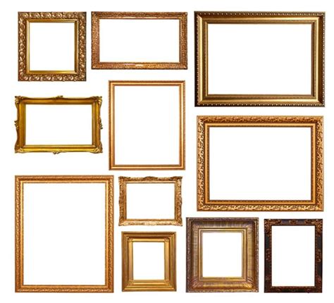 gallery wall composition in 2020 | Gold picture frames, Gallery wall white frames, Gold frame ...