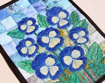 Batik Daisy Quilted Wall Hanging Art Quilt Pattern Or Kit Etsy UK