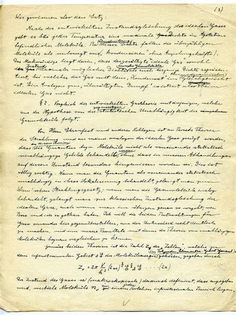 Einsteins 1925 Manuscript