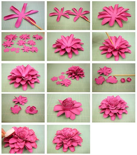 3d Dahlia And Another Mum Paper Flower Bits Of Paper