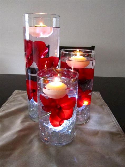 Diy Decorating Ideas For Christmas Floating Candle Centerpieces Candle Centerpieces Fake