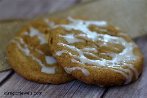 Director Jewels Pumpkin Cookies With Cream Cheese Glaze