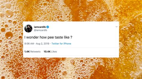 what pee actually tastes like according to the internet