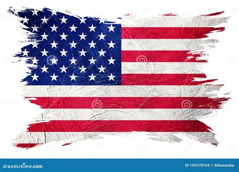 Grunge Usa Flag American Flag With Grunge Texture Stock Photo Image
