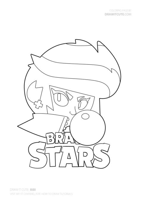 Batter up! smack attack! notice : How to Draw Bibi super easy | Brawl Stars drawing tutorial ...