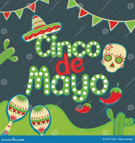 Cinco De Mayo Mexican Holiday Celebration Flyer Mexican Party Poster