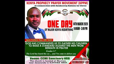 Live Prophetic Kenya Prophecy Prayer Movement Apostle Fred Youtube
