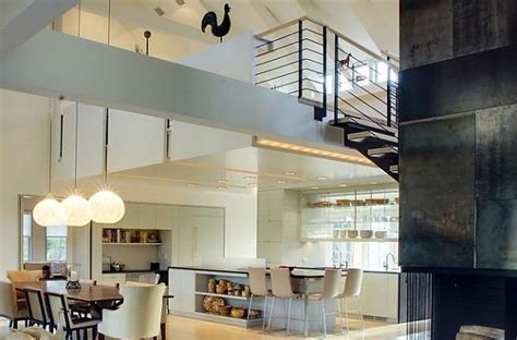 Classy Contemporary Kitchen And Dining Area Sit Neatly Under The