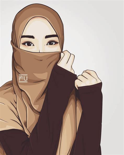 Gambar Kartun Muslimah Niqab