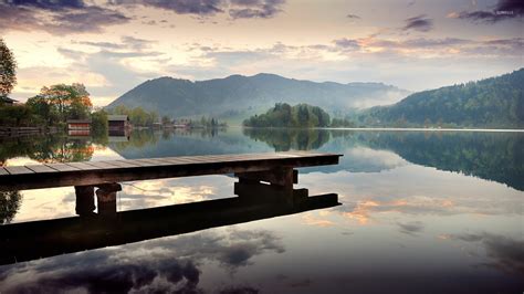 Dock At The Lake Wallpaper World Wallpapers 24748