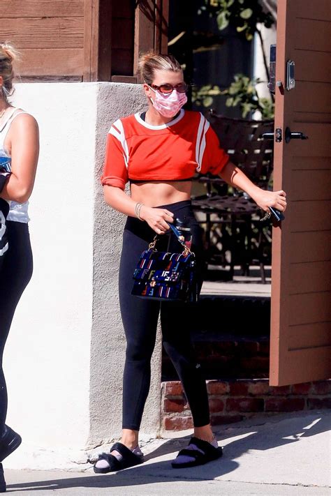 Sofia Richie Flashes Her Toned Abs And Legs In Crop Top And Leggings While Heading Out To A Yoga