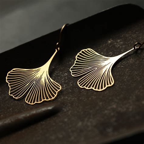Ginkgo Earrings S Gold Moorigin Design Is This