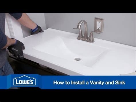 Clean up excess silicone with mineral spirits. How To Install a Bathroom Vanity - YouTube