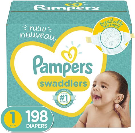 Baby Diapers Newbornsize 1 8 14 Lb 198 Count Pampers Swaddlers