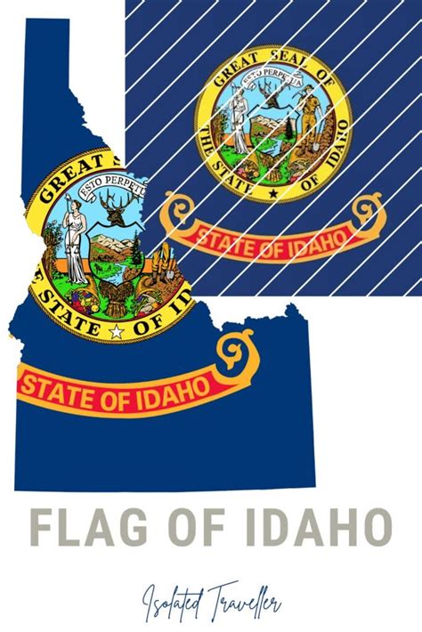 Flag Of Idaho Isolated Traveller