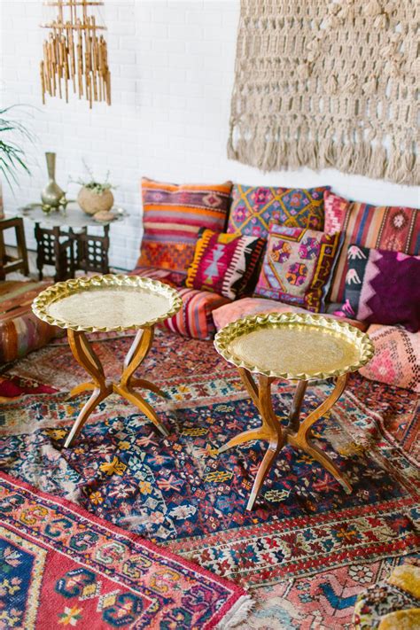 Moroccan Inspired Floor Pillows Living Room Boho Floor Pillows