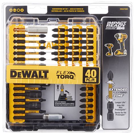 Dewalt Screwdriver Bit Set Impact Ready Flextorq 40 Piece Dwa2t40ir