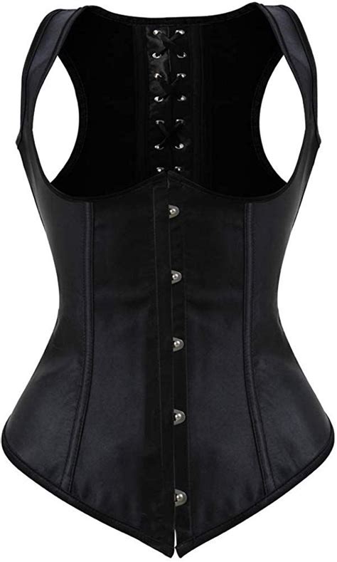 Frawirshau Waist Cincher Corset Womens Gothic Steampunk Corset Bustier Underbust Vest Top At
