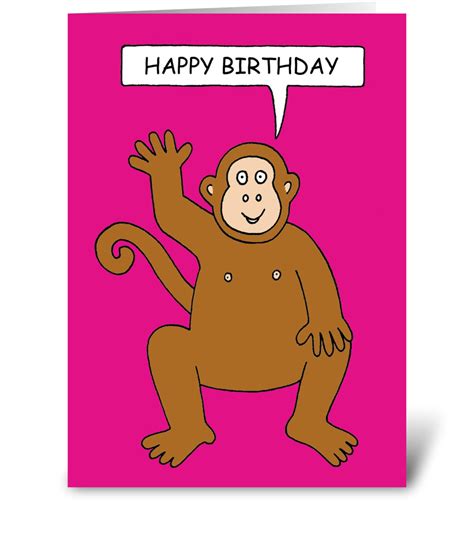 Happy Birthday Cheeky Monkey Send This Greeting Card Designed By Kate