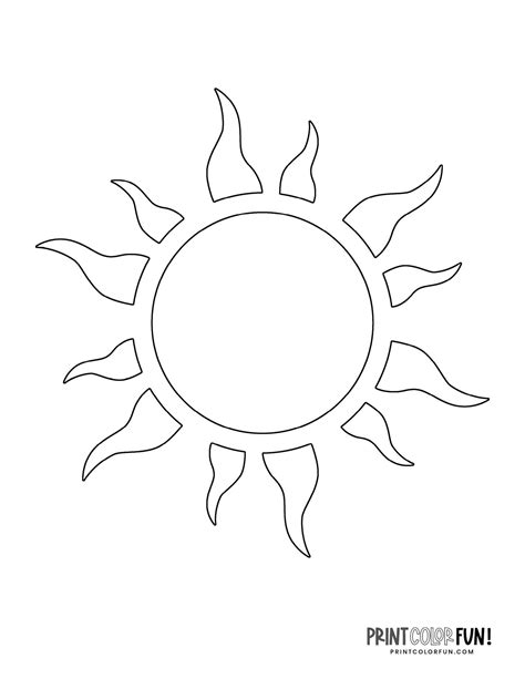 24 Fun Sun Clipart Plus Cute Sun Printable Coloring Pages For Crafts