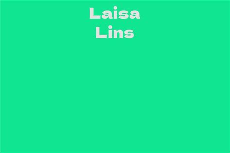 Laisa Lins Facts Bio Career Net Worth Aidwiki