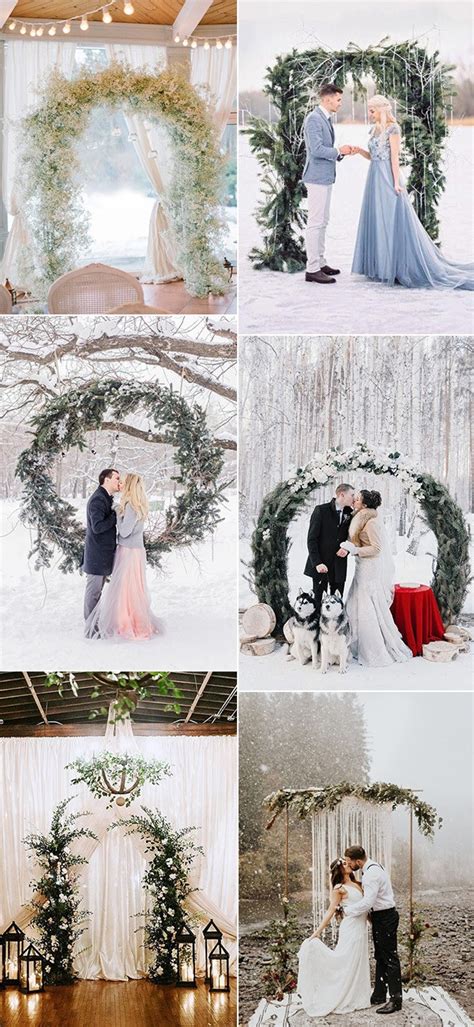 20 Winter Ceremony Arches And Backdrops Page 2 Of 2 Oh The Wedding Day