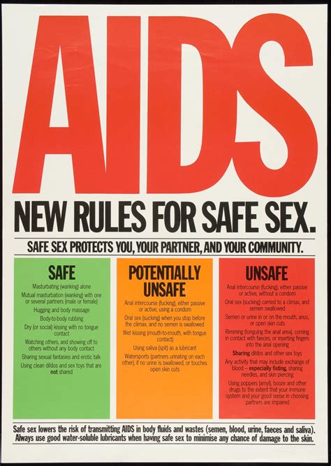 Aids New Rules For Safe Sex Aids Education Posters