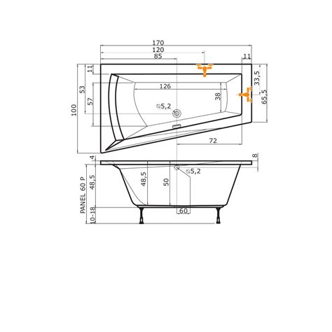 H3>das design der raumspar badewanne kleinere größe heißt nicht, dass auch der anspruch an das design geringer ist. Raumspar Badewanne Nera 170 x 100 / 65,5 x 50 cm Form ...