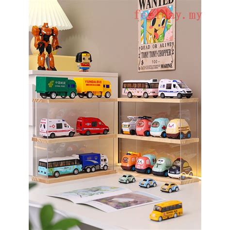 Ready Stock Solid Wood Acrylic Car Model Display Stand Hot Wheels