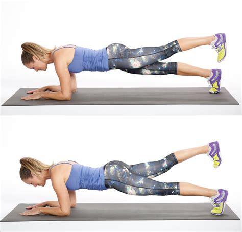Circuit One Elbow Plank With Leg Lift Bodyweight Workout For Women Popsugar Fitness Photo 4