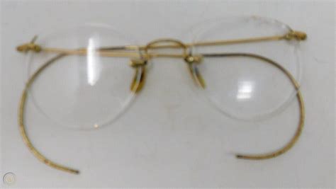 1930s am optical rimless glasses 1 10 12k yellow gf vintage eyewear for new rx 4594247505