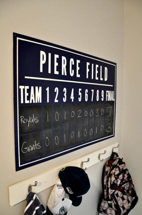 Diy Baseball Scoreboard Chalkboard Baseball Scoreboard Baseball Room