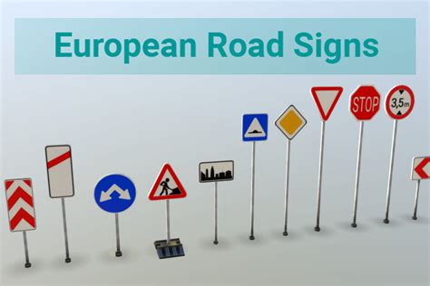 European Road Signs 3d Props Unity Asset Store
