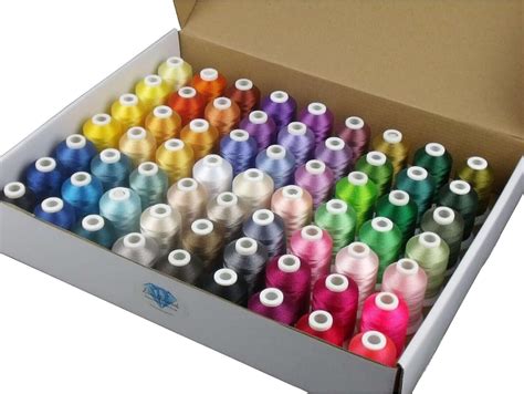 simthread 63 brother colours polyester machine embroidery thread kit 550y spool ebay