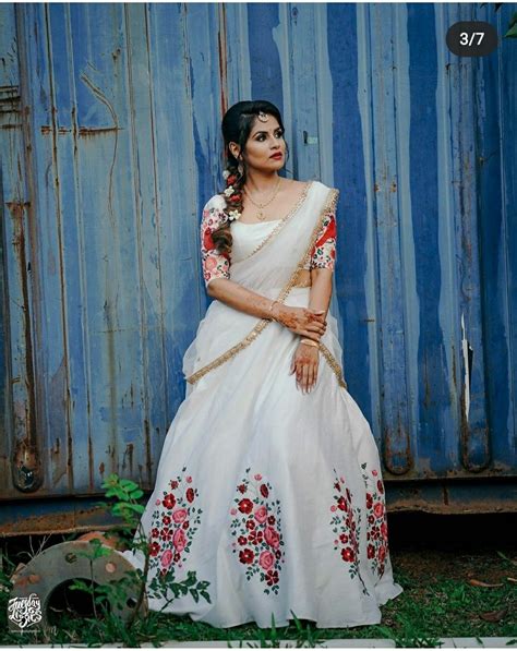 Pin By Shruti💫 On Kasav Sarees And Onam Attires Engagement Dress For Bride Kerala Engagement