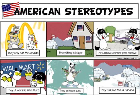 American Stereotypes Chin Chat Comics