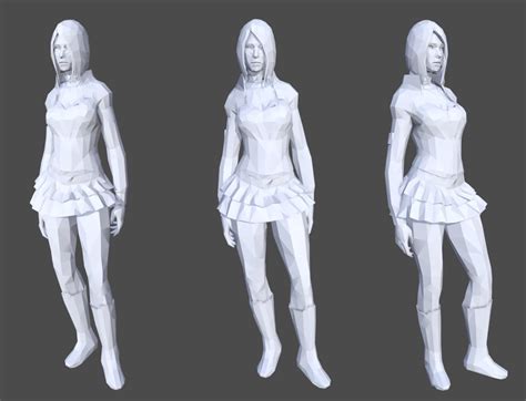 3d Model Low Poly Female 18 Animated Cgtrader