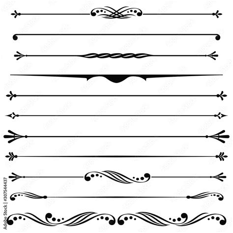 Old Western Line Dividers Design Elements Stock Vector Adobe Stock