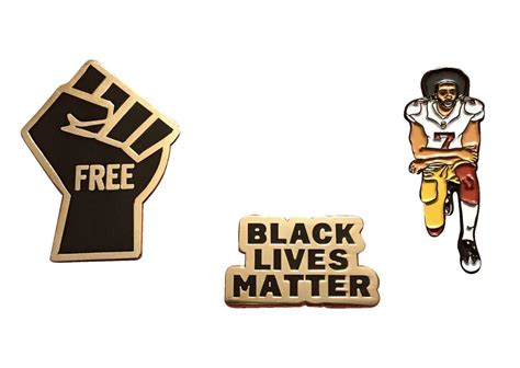 Freedom Pin Set Freedom Fist Blm And Colin Radical Dreams Pins