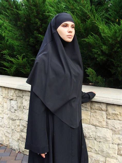 Black Traditional Hijab Tie Khimar 1 Piece Ready To Wear Jilbab