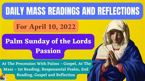 Palm Sunday Mass Readings And Reflections For April Catholic