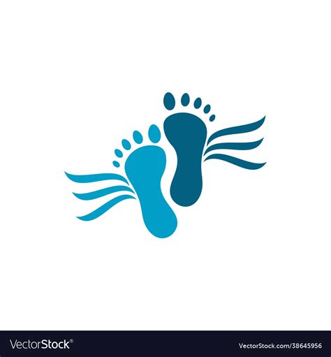 Foot Care Logo Template Icon Royalty Free Vector Image