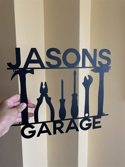 Personalized 14 Metal Garage Sign Custom Name Sign Garage Location