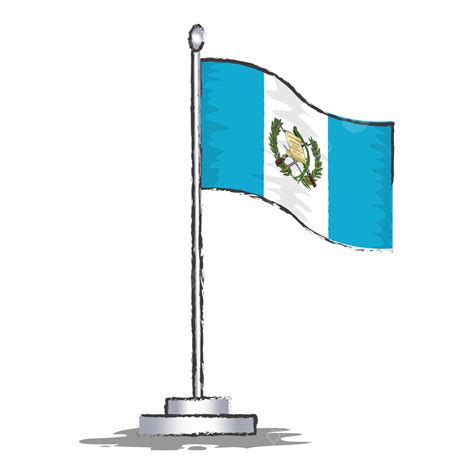 Ilustración De Vector De Bandera De Guatemala Png Bandera De