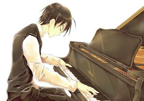 Anime Boy Playing Piano Anime Guys Personagens Masculinos Garotos