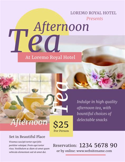 Afternoon Tea Flyer Modelo Postermywall