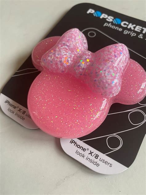 Popsocket Minnie Millennial Pink Ears Minnie Mouse Disney Etsy