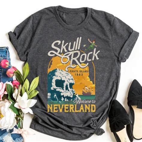Peter Pan Skull Rock Pirate Island Neverland Disney T Shirt Disneyland